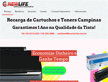 Tablet Screenshot of newlifecartuchos.com.br